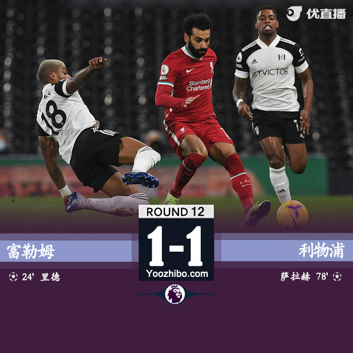 <a href=/zuqiujingsai/liverpool/ target=_blank class=infotextkey>利物浦</a>1-1富勒姆